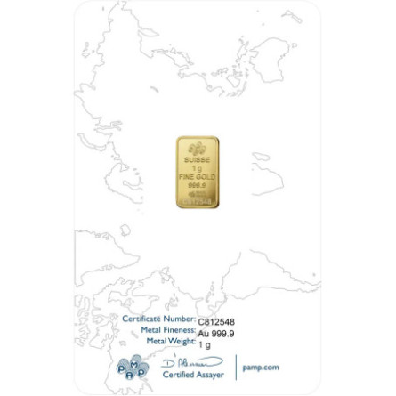 Золотий інвестиційний зливок PAMP Rose 1 г