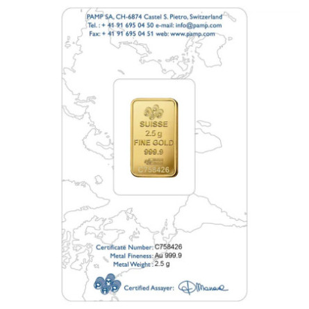 PAMP Rose 2.5g Investment Gold Bar