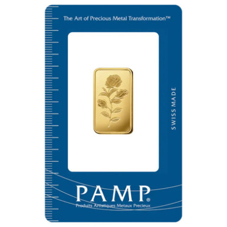 Золотий інвестиційний злиток PAMP Rose 10 г Золотий інвестиційний злиток PAMP Rose 10 г