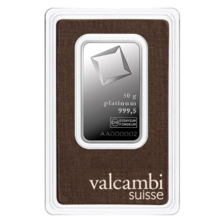 50g Platin-Riegel | Valcambi