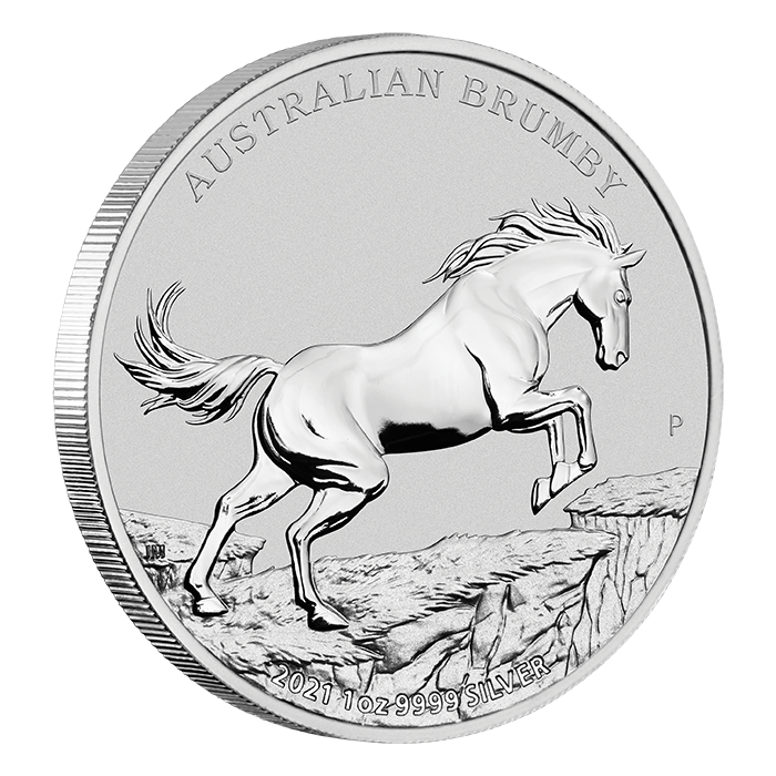 Australian Brumby 2021, 1oz - edge Australian Brumby 2021, 1oz - edge
