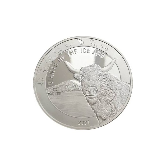 Ice Age Aurochs 2021, 1oz - rewers Ice Age Aurochs 2021, 1oz - rewers