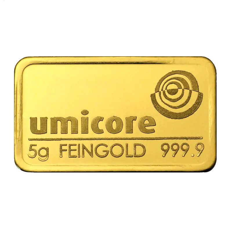 Umicore 5g Investment Gold Bar