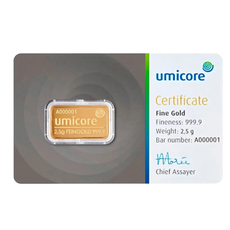 2.5g Gold Bar | Umicore