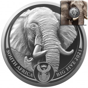 Big Five II: Elefant 2021, 1oz - miniaturka