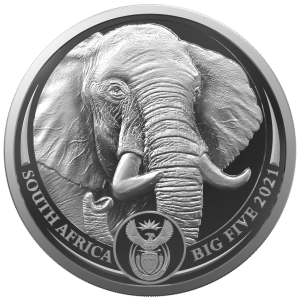 Big Five II: Elefant 2021, 1oz - miniaturka