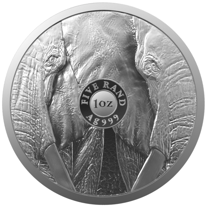 Big Five II: Elefant 2021, 1oz - awers