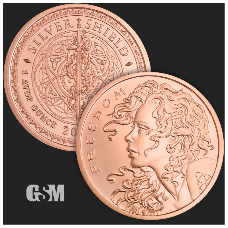 GSM Freedom Girl Copper Medal, 1 oz. GSM Freedom Girl Copper Medal, 1 oz.