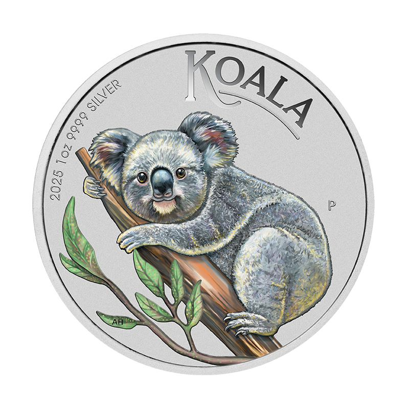 Srebrna Moneta Australijski Koala 2025 Color, 1 uncja ANDA - rewers