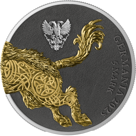 Srebrna Moneta Germania Звірі: Gullinbursti 2025 Geminus, 2x 1 uncja - rewers Srebrna Moneta Germania Звірі: Gullinbursti 2025 Geminus, 2x 1 uncja - rewers
