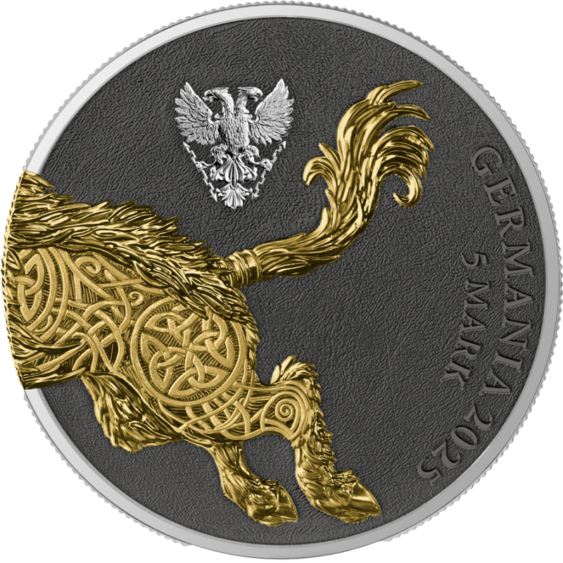 Srebrna Moneta Germania Звірі: Gullinbursti 2025 Geminus, 2x 1 uncja - rewers Srebrna Moneta Germania Звірі: Gullinbursti 2025 Geminus, 2x 1 uncja - rewers