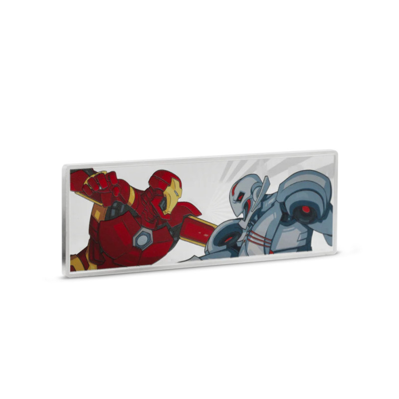 Marvel Silver Coin: Iron Man vs Ultron 2025, 3 oz - reverse Marvel Silver Coin: Iron Man vs Ultron 2025, 3 oz - reverse