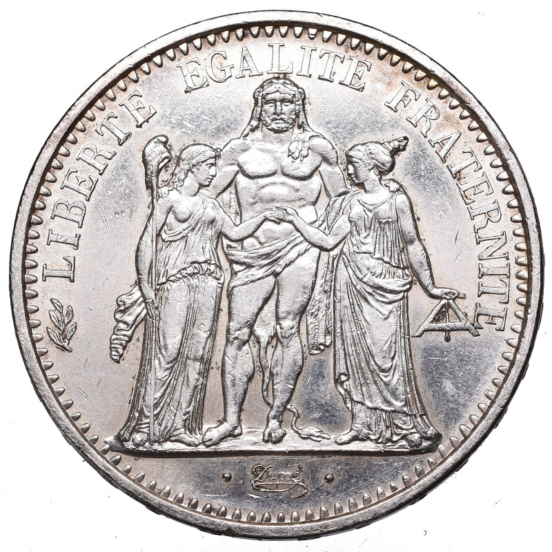 Srebrna Moneta 10 Franków Herkules 1965 - 1972, 25g - awers