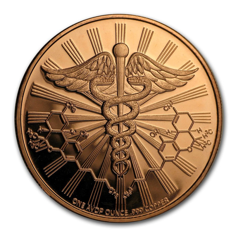 Miedziany Medaille Cannabis (Der Kurve voraus), 1 uncja - rewers