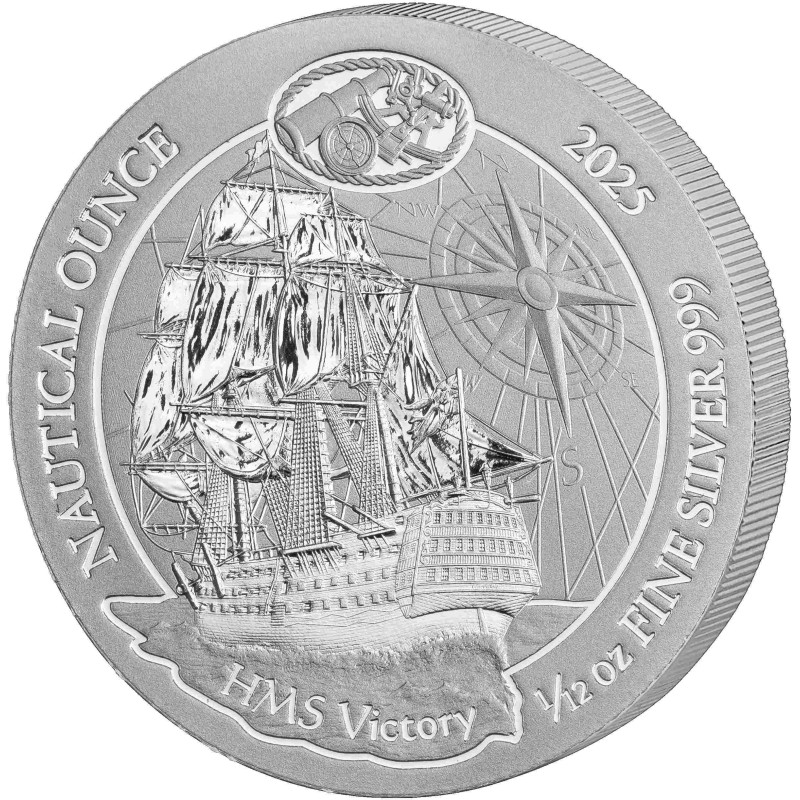 Silver Nautical Ounce Coin: HMS Victory 2025, 1/12 oz.