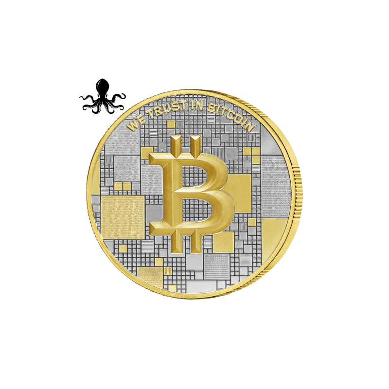 Srebrny Medaille Bitcoin 1000 SAT, 21 grama Gold + Silber - rewers Srebrny Medaille Bitcoin 1000 SAT, 21 grama Gold + Silber - rewers