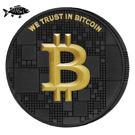 Srebrny Medal Bitcoin 1000 SATS, 21 grama Ruthenium + Gold - rewers