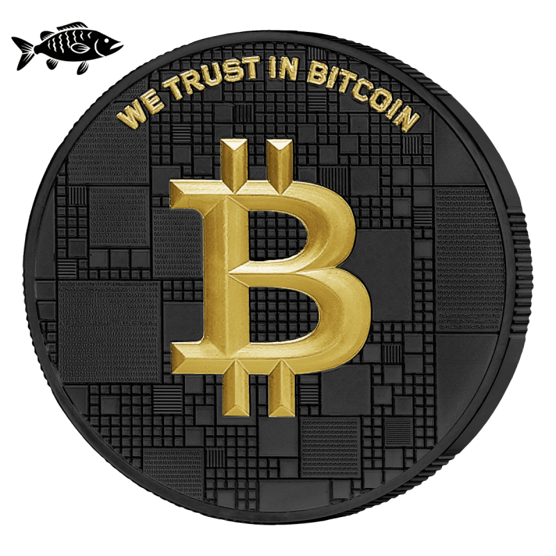 Srebrny Medal Bitcoin 1000 SATS, 21 grama Ruthenium + Gold - rewers