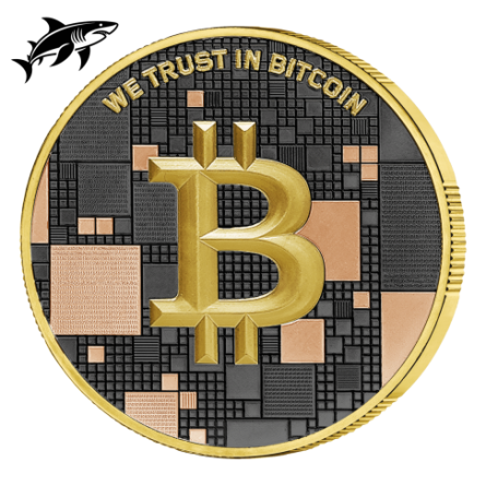 Srebrny Medaille Bitcoin 1000 SATS, 21 grama Ruthenium Rose Gold - rewers