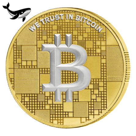 Срібна медаль Bitcoin 1000 SATS, 21 грам, позолочена платина - реверс