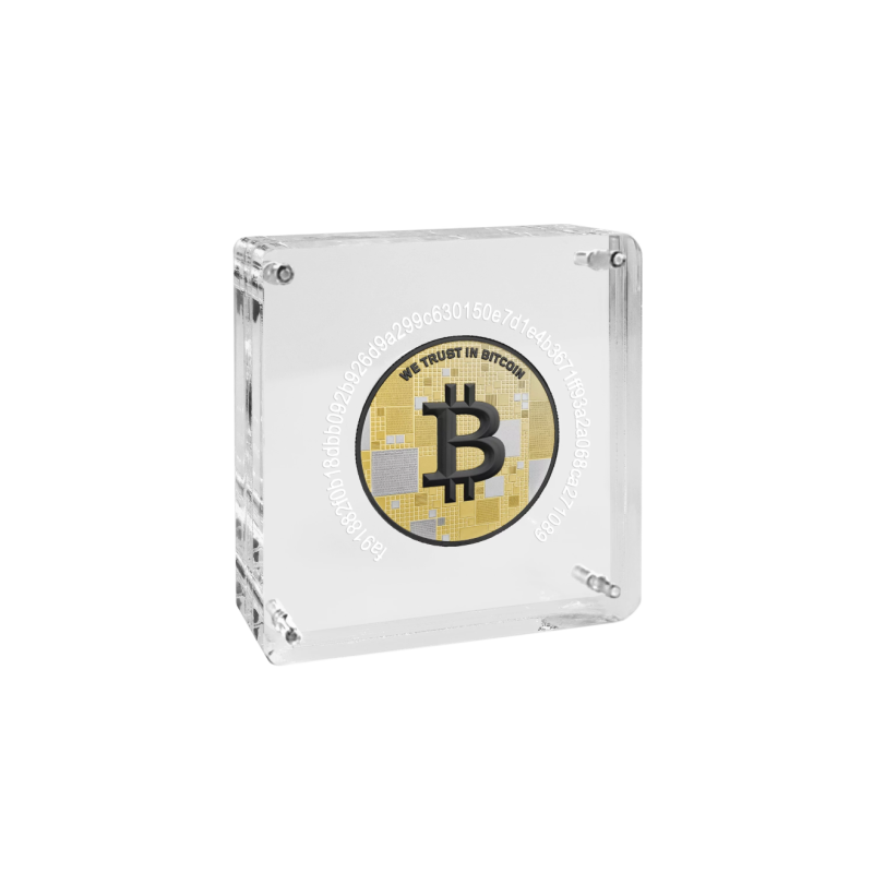 Srebrny Medal Bitcoin 1000 SATS, 21 grama Platinum Rhodium box 1