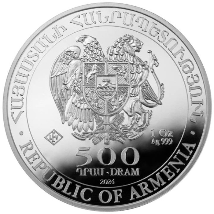 Srebrna Moneta Arka Noego 2024, 1 uncja awers Srebrna Moneta Arka Noego 2024, 1 uncja awers
