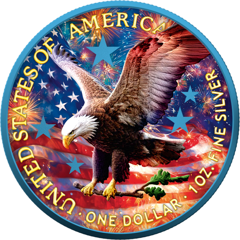 Srebrna Moneta American Eagle Independence Day 2025, 1 uncja - awers
