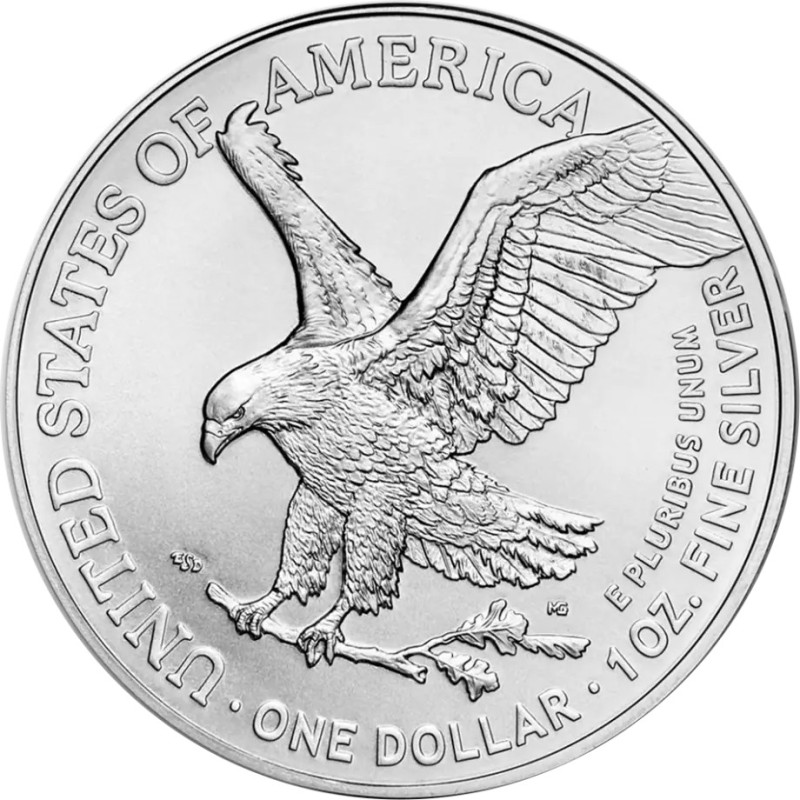 Silbermünze American Eagle 2025 horin Steelheart , 1 Unze - Vorderseite Silbermünze American Eagle 2025 horin Steelheart , 1 Unze - Vorderseite