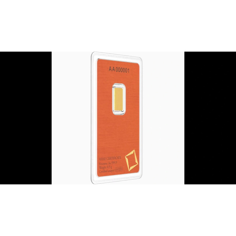 Złota Sztabka Inwestycyjna Valcambi 0.5g Złota Sztabka Inwestycyjna Valcambi 0.5g