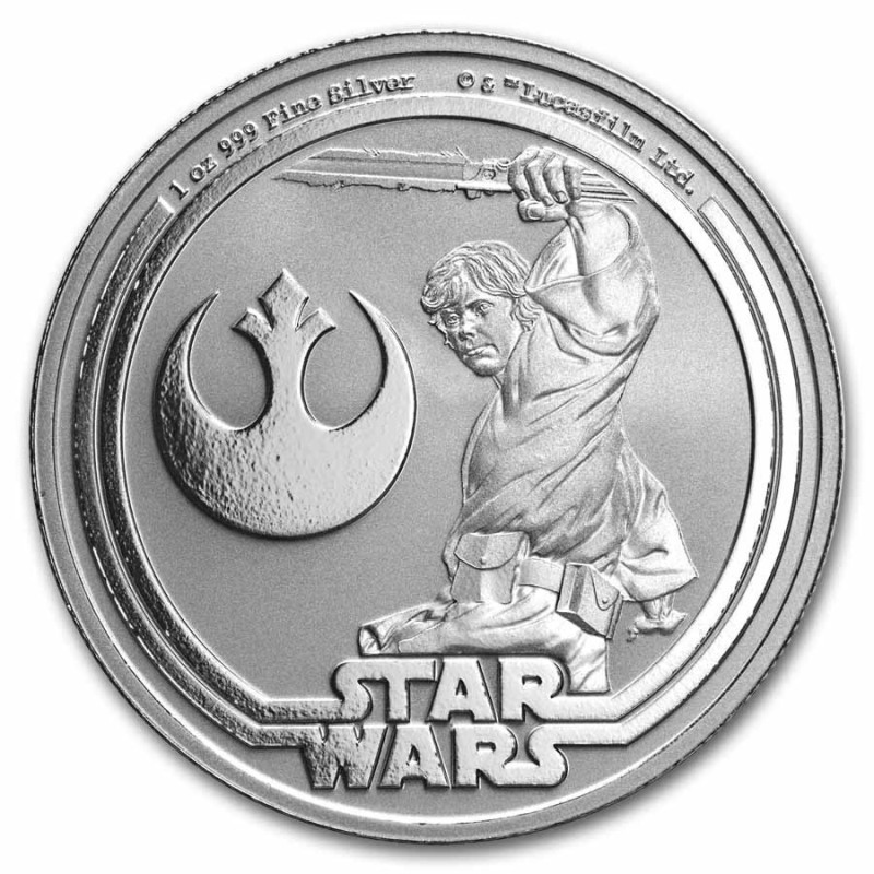 Star Wars Silver Coin: Luke Skywalker 2025, 1 oz - reverse