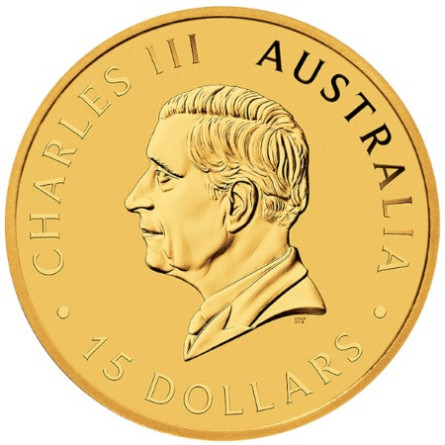 Australischer Kookaburra 2025 Goldmünze, 1/10 oz - Rückseite