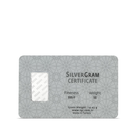 IGR Silver Bar, 5 grams - front