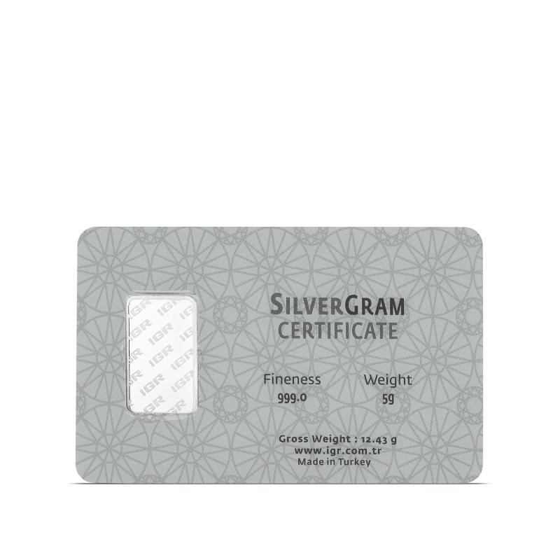 IGR Silver Bar, 5 grams - back