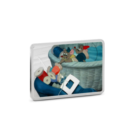 Srebrna Münze Disney Cinderella 75th Anniversary - Jaq & Gus 2025, 1 uncja - rewers