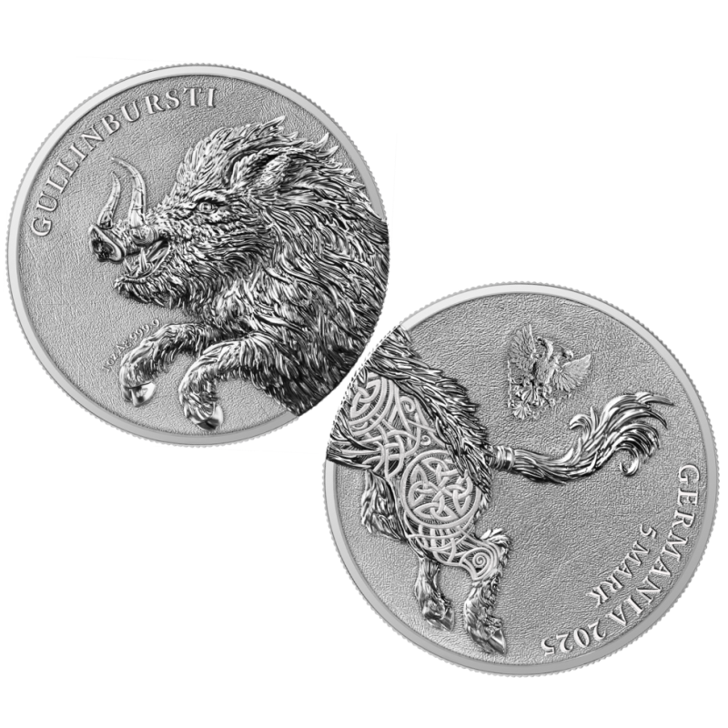 Набір з 2 шт. Germania Beasts: Gullinbursti 2025 у кришечці-вісімці Набір з 2 шт. Germania Beasts: Gullinbursti 2025 у кришечці-вісімці