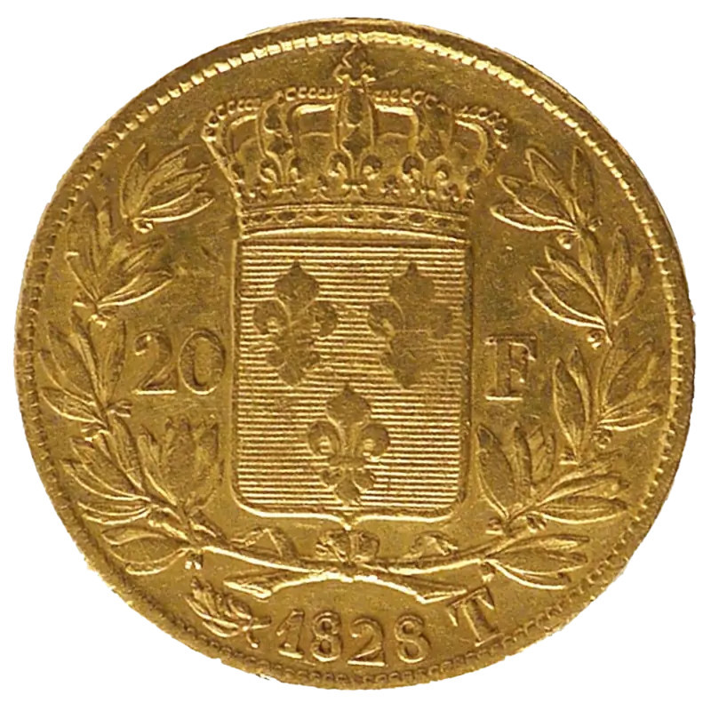 Złota Moneta 20 Franków Charles X Francja Złota Moneta 20 Franków Charles X Francja