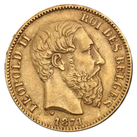20 Franc Leopold II Belgium Gold Coin | 1867 -1882