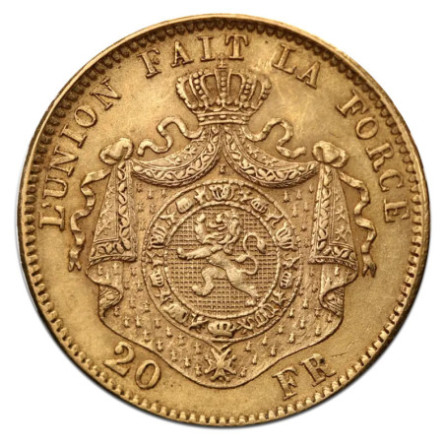 20 Franc Leopold II Belgium Gold Coin | 1867 -1882