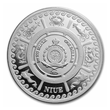 Srebrna Moneta Niue: Fabelwesen - Die Sirene 2025, 1 uncja - rewers Srebrna Moneta Niue: Fabelwesen - Die Sirene 2025, 1 uncja - rewers