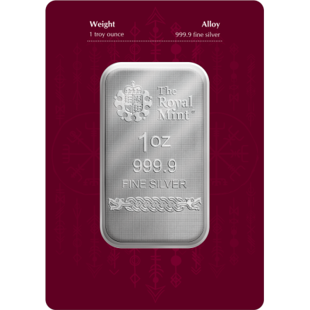 Srebrna Sztabka Norse Gods - Thor, 1 uncja - front