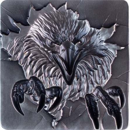 Srebrny Numizmat Furious Beasts: The Eagle, 2 uncje - front