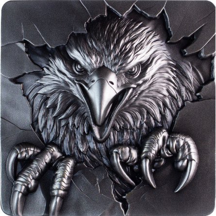 Srebrny Numizmat Furious Beasts: The Eagle, 2 uncje - front