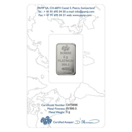 PAMP Fortuna Platinum Riegel, 5g