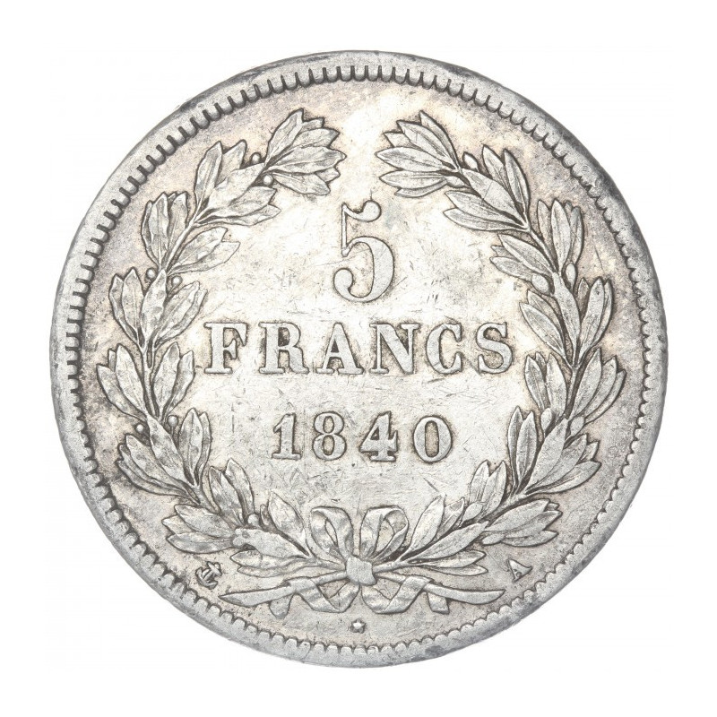 Срібна монета 5 франків 1832-1878, 25 грам - Луї-Філіп I