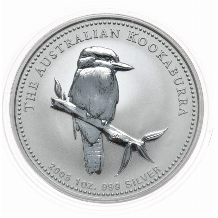 Srebrna Moneta Australian Kookaburra 2005, 1 uncja - rewers