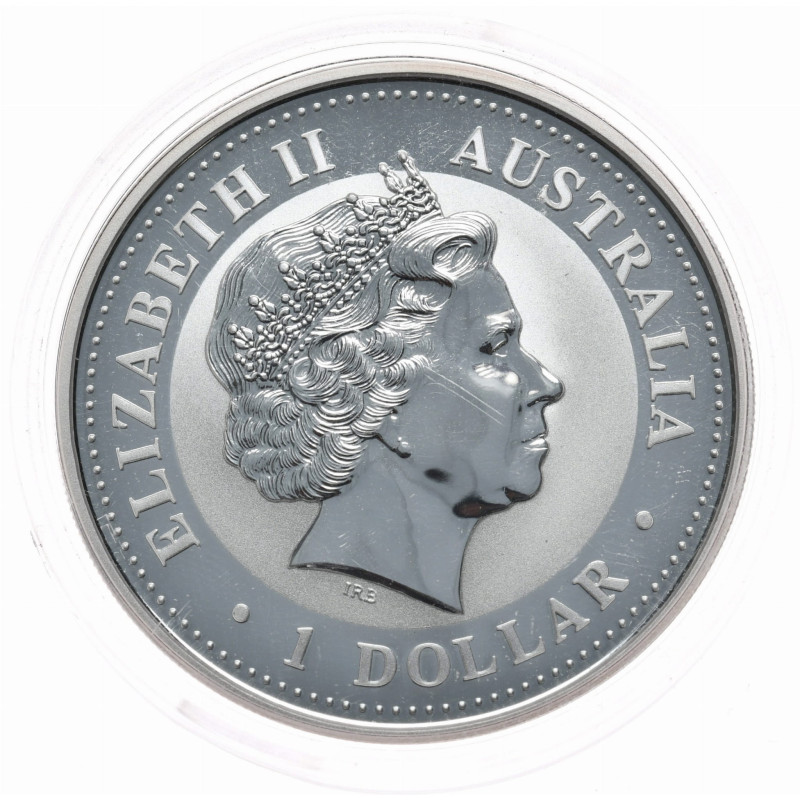 Srebrna Moneta Australian Kookaburra 2005, 1 uncja - awers