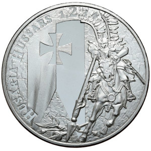 Srebrny Medal Husaria II BU, 1 uncja - rewers
