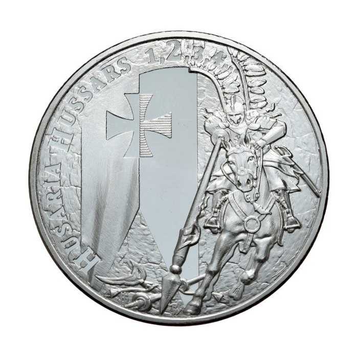 Srebrny Medal Husaria II BU, 1 uncja - rewers