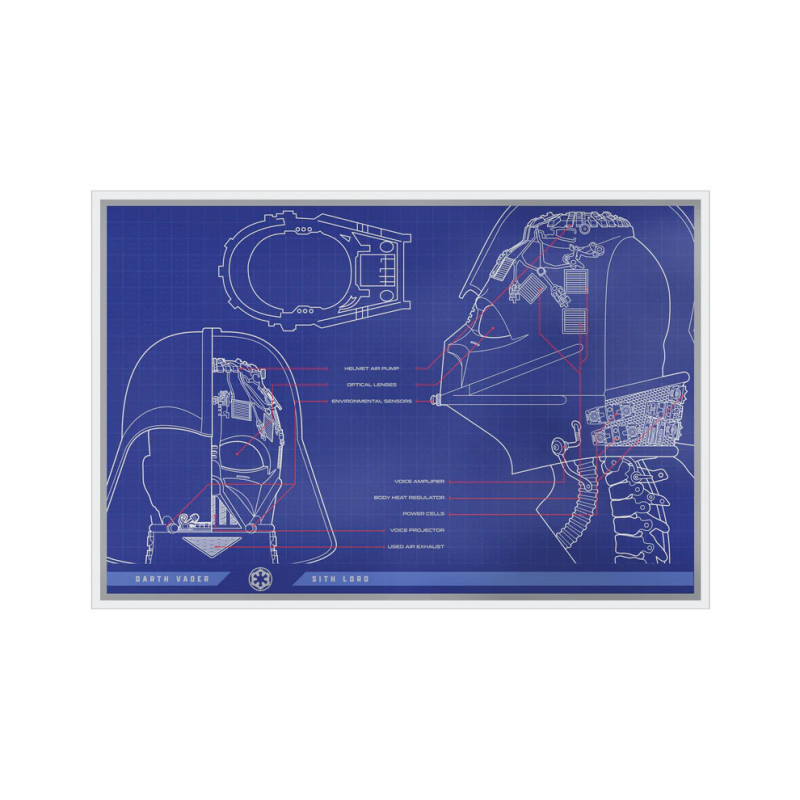 Srebrny Banknot Foil Blueprint Star Wars: Darth Vader Helmet 2025, 1 uncja - front 2 Srebrny Banknot Foil Blueprint Star Wars: Darth Vader Helmet 2025, 1 uncja - front 2