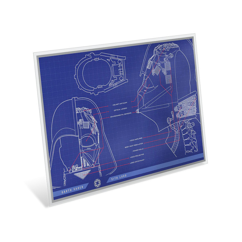 Srebrny Banknot Foil Blueprint Star Wars: Darth Vader Helmet 2025, 1 uncja - front 1 Srebrny Banknot Foil Blueprint Star Wars: Darth Vader Helmet 2025, 1 uncja - front 1